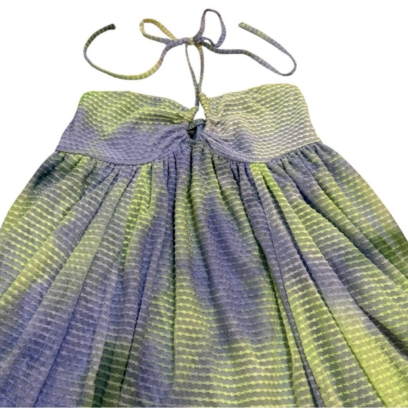 Wild Fable Green & Purple Asymmetrical Fairycore Dress - Picture 5 of 7